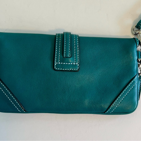 Coach Turquoise Leather Wristlet - Picture 5 of 11